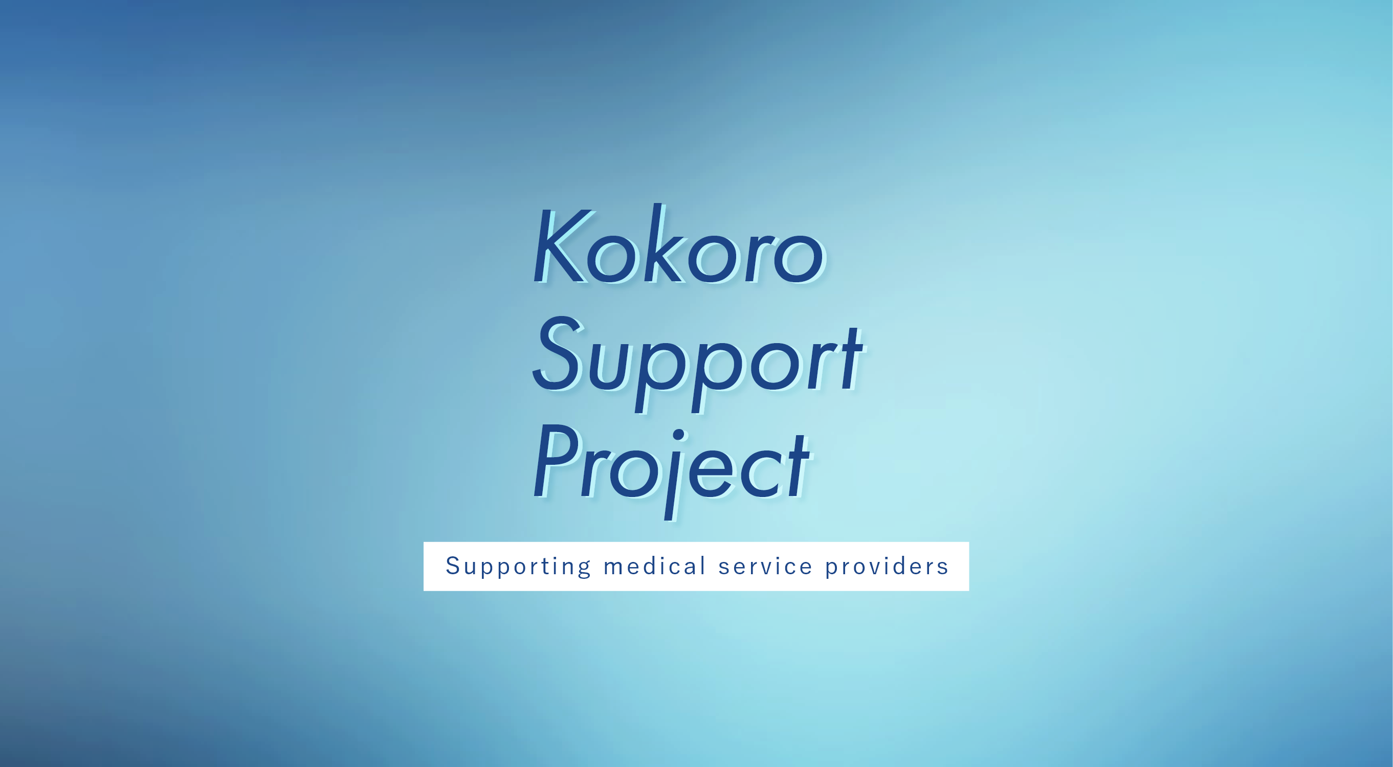 kokoro support project　Supporting medical service providers