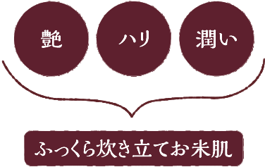 ふっくら炊き立てお米肌