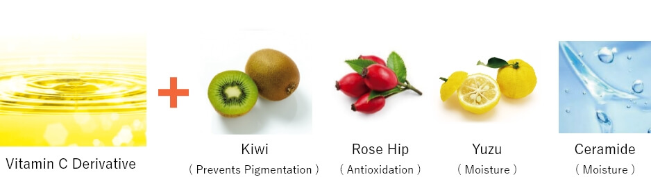 Vitamin C Derivative+Kiwi,Rose Hip,Yuzu,Ceramide