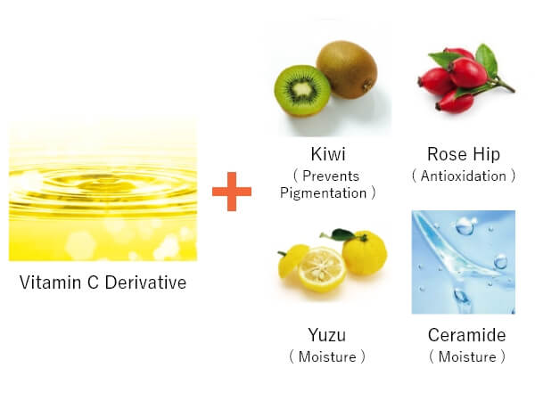 Vitamin C Derivative+Kiwi,Rose Hip,Yuzu,Ceramide